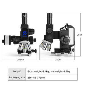 Msd9198 Tích hợp màn hình hiển thị 50X-<span class=keywords><strong>500X</strong></span> 3 Mục tiêu ống kính cầm tay kính hiển vi với phần mềm đo lường - Product Image 2