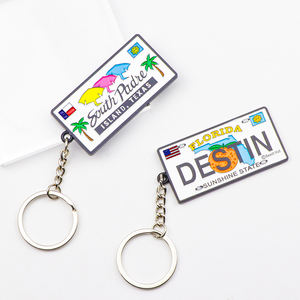 热卖定制logo沙滩旅游纪念品金属汽车牌照钥匙扣纪念品钥匙扣 - Product Image 1