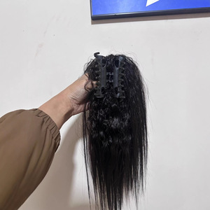 Peluca de estilo latinoamericano con cola de caballo media y clip, peluca voluminosa con trenzas de cornrow y corona alta para mujer - Product Image 2