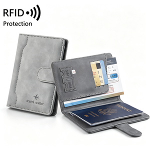 ชุดอุปกรณ์เดินทางป้องกัน RFID: ซองใส่พาสปอร์ตป้องกันการโจรกรรม + ป้ายติดกระเป๋าเดินทาง จัดส่งรวดเร็ว ราคาพิเศษ ป้องกันการสกิมมิ่ง ดีไซน์ปลอดภัย - Product Image 1