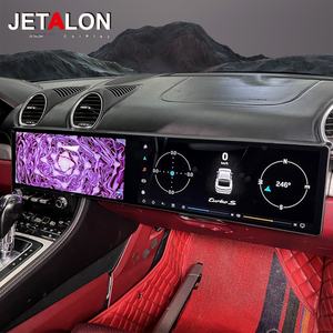 Radio para Auto con Pantalla Doble Android 14, CarPlay, Reproductor Multimedia Estéreo, GPS, Unidad Principal, para Porsche Boxster 718 2016-2023, Volante a la Derecha/Izquierda - Product Image 1