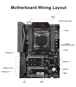 JGINYUE Nueva Placa Base para Servidor ATX X99, DDR3 1333/1600MHz RAM, M.2 NVMe, USB 3.0, Titanio D3, Compatible con LGA 2011-3 - Product Image 2