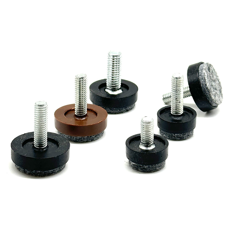 M8x40mmx18mm Iron Adjustable Furniture Leg Table Leveling Foot Pad