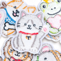 Nuevos y Adorables Parches Bordados Termoadhesivos de Animales (Perro, Gato, Tigre, León, Pato, Conejo) para Ropa, Sombreros y Bolsos