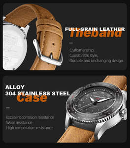 Montre à quartz solaire NORTH EDGE MACH 2026 pour homme, étanche 50M, montre de sport pour pilote, lumineuse, respectueuse de l'environnement - Product Image 3