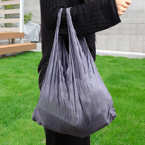 New Retractable Magic Geometric Polyester <b>Handbag</b> Folding Multi-purpose Environmental Protection Storage Shopping Single - Product Image 2