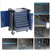 Carrito de Herramientas Resistente de 7 Cajones con Ruedas, Gabinete de Almacenamiento de Herramientas Rodante para Taller y Garaje con Cajones con Cerradura para Mecánicos