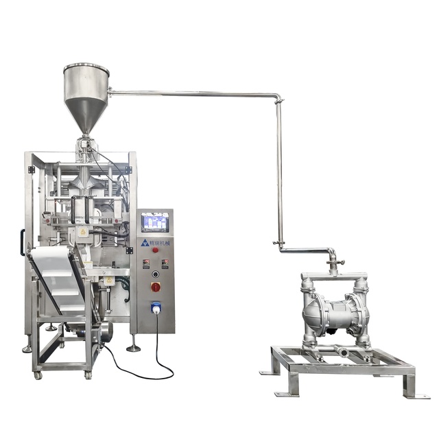 Automatic VFFS Lubrication Oil Blueberry Jam Tomato Paste Liquid Fruit Puree Sachet Filling Packaging Machine