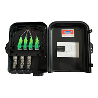 Boîtier de distribution de fibre optique extérieur étanche IP65 FTTH 8 cœurs, 2 entrées 8 sorties, adaptateur SC LC, montage mural, répartiteur PLC 1x8, boîtier NAP