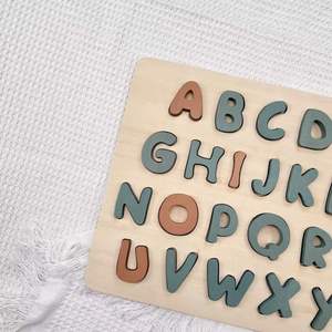 Papan Serasi Huruf Montessori, Mainan Belajar Pendidikan Anak Usia Dini Pengenalan Bentuk Anak - Product Image 2