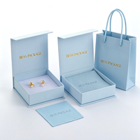 Boîte à bijoux en papier pour colliers, boîte magnétique miniature personnalisée avec logo pour bijoux