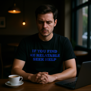 Maglietta 'Seek Help Unhinged' - Divertente, Ironica, Sarcasmica, Idea Regalo Scherzo - Product Image 3