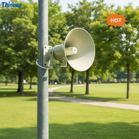 Altavoz de Bocina de Red IP Thinuna IP-50HS-BS de 50 W, Carcasa de Aluminio, Altavoz de Bocina para Exteriores IP66, Altavoz con Protocolo SIP para Estadios