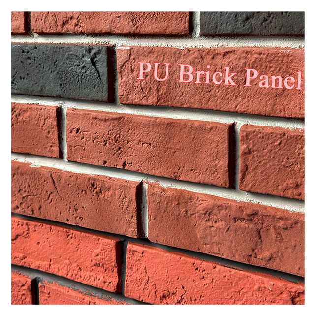 3D Cultural Rock Faux Brick Background Wall Panel Polyurethane Pu Stone for Decoration