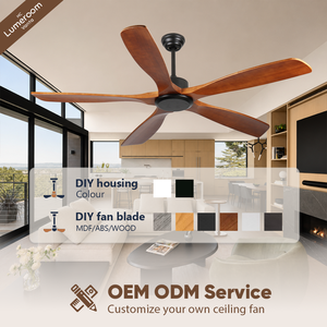 60 Inch Solid Wood <b>Ceiling</b> <b>Fan</b> No Light <b>Remote</b> Control Motor Modern for Living Room Patio Solid Wood <b>Ceiling</b> <b>Fan</b> Wood <b>Ceiling</b> Fa - Product Image 4