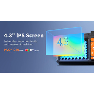 Endoscope industriel, mini caméra, écran 4,3 pouces, MicroSD, outil d'inspection vidéo 1080P pour les canalisations d'égouts, photo en temps réel - Product Image 4