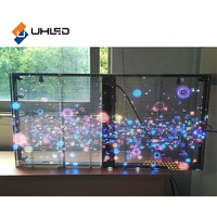 L'écran transparent extérieur d'OEM LED a mené l'écran de visualisation en verre transparent facile à installer