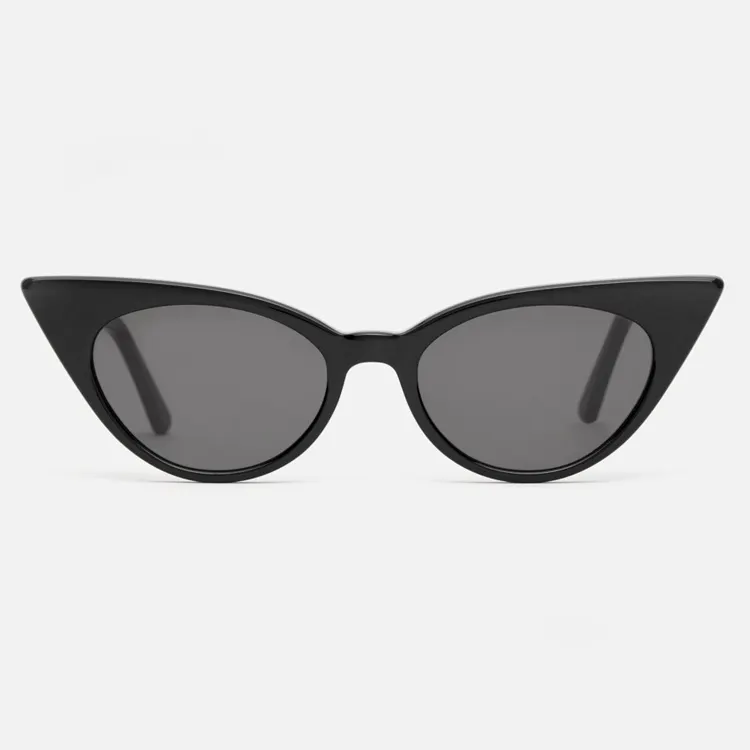 Kacamata Hitam Vintage Bingkai Asetat Wanita, Kacamata Polarisasi Mata Kucing 2022