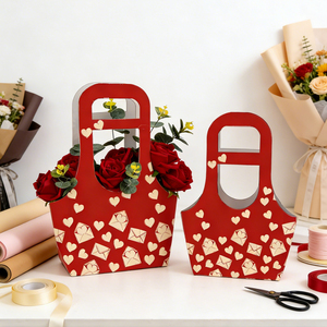 Bolsas de Regalo para el Día de San Valentín INUNION, Bolsas de Papel para <span class=keywords><strong>Floristería</strong></span>, Bolsas de Compras para Arreglos Florales - Product Image 4