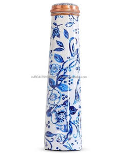 Botella de agua de metal de cobre de nuevo estilo hecha a mano esmalte impreso para viajar y gimnasio Alto Rendimiento de aislamiento térmico - Product Image 2