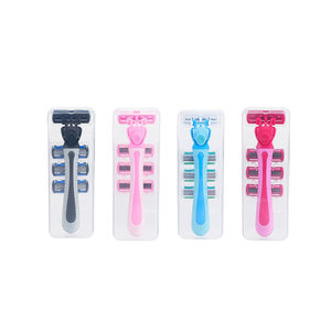 Rasoir corporel Weige pour femmes, 6 lames en acier inoxydable, rasoir manuel, outil d'épilation du corps entier avec tondeuse - Product Image 1