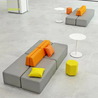 Ensemble de canapés modulaires en tissu pour espaces publics, hôpitaux, banques - Mobilier de réception convertible pour bureaux, appartements, hôtels