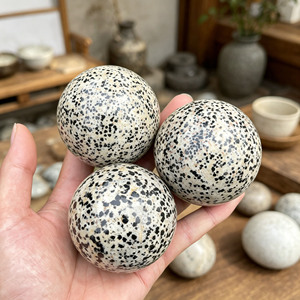Esfera de Jaspe Dálmata Natural al por Mayor, Bola de Piedra Curativa de Cristal Pulido a Mano para Reiki, Meditación, Decoración del Hogar y Regalo - Product Image 4