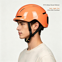 Casque de sécurité intelligent avec écran LED, confortable et décontracté pour la ville, pour vélo électrique, trottinette, conduite urbaine MOON FT11 PC