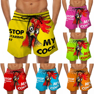 Pantalones <span class=keywords><strong>de</strong></span> <span class=keywords><strong>playa</strong></span> para hombre Fun 3D Turkey Head Print Swimming Trunks Spoof Banana Casual Beach Pattern Shorts - Product Image 2