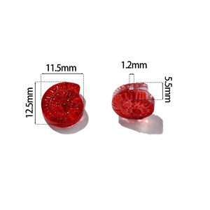 Summer Macaron Colored Snail Glass Spacer <b>Beads</b> For Bracelet Making DIY Jewelry Accessories Irregular Shape Crystal Lampwork - Product Image 2