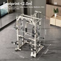Máquina Smith Multifuncional KST Todo en Uno con Sistema de Poleas y Cable Crossover para Gimnasio en Casa, Estructura de Soporte y Equipo de Fitness