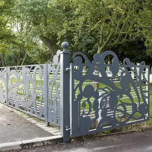 现代精致图案设计金属装饰花园围栏/家居围栏/别墅金属门