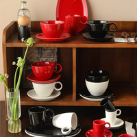 Tasse à expresso latte européenne 100 ml 320 ml 420 ml 440 ml, ensemble de tasses à café en céramique italienne avec soucoupe à dessert
