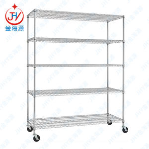 Unidad de estantería de acero NSF Estantes de exhibición de alambre Estantes de malla de alambre Estante de alambre resistente duradero Estantes cromados - Product Image 1