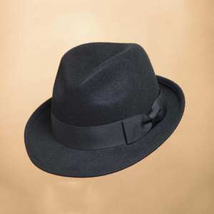 หมวกแกสเตอร์ทริลบ็อตแบบคลาสสิกหมวกทรงนักเลงผ้านุ่มแบบคลาสสิกสีน้ำตาลดำทำตามสั่ง - Product Image 6