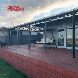 Terraza con Estructura Sólida y Resistente a la Intemperie, Ideal para Fiestas al Aire Libre, Barbacoas y Relajación, con Toldo de Estilo Europeo - Product Image 1