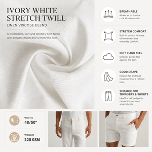 Tela de Mezcla de Lino y Algodón CEDL, Envío de Muestra Gratuita, Tela Mezclada de Lino, Viscosa y Spandex, Telas de Verano para Ropa - Product Image 5