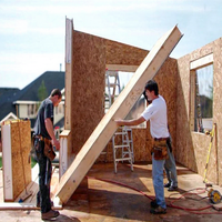 Panneaux SIP OSB de première qualité fabriqués en Chine, structure à 3 couches finie en usine pour les bâtiments de bureaux