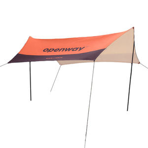 Toldo Openway 340x400cm de Tela Oxford Impermeable para Camping, Color Naranja, Montaje Manual - Product Image 1