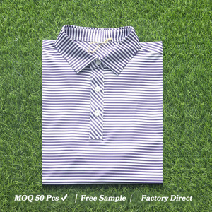 T-shirt de sport pour homme en polyester et élasthanne, logo personnalisé, luxe, haute qualité, uni, extensible dans les quatre sens, style classique vintage, polos de golf pour homme - Product Image 1