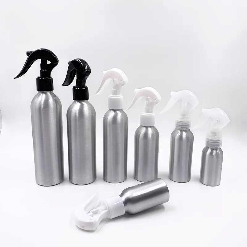 Botella de aluminio de 30ML-500ML, pulverizador con bomba vacía, rociador de niebla, rellenable