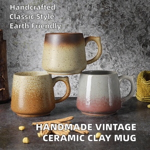 Taza <span class=keywords><strong>de</strong></span> Café <span class=keywords><strong>de</strong></span> Cerámica Japonesa Vintage Hecha a Mano, Ecológica, con Diseño Moteado, para Regalos Empresariales, Venta al Por Mayor OEM - Product Image 2