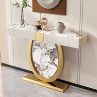 Console moderne en fer minimaliste avec rangement pour petits espaces, entrées étroites, appartements, villas et hôtels