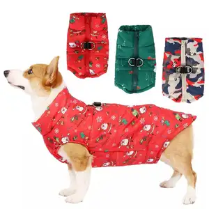 Vêtements d'hiver pour chien, épais, imperméable, coupe-vent, veste pour petit et grand chien, gilet rembourré, harnais, vêtements chauds pour chiot