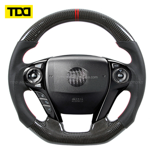 Volant en fibre de carbone véritable TDD compatible avec Honda Accord 9ème génération, volant 2014 à 2017 - Product Image 1