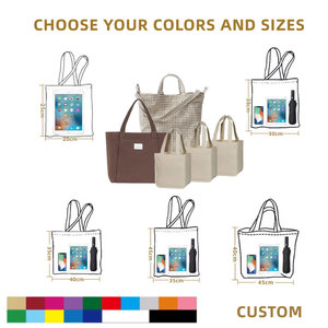 Alta Qualidade Grandes mulheres saco de compras capacidade ombro bolsa portátil senhora lona Tote Sacola de compras com zíper e bolso - Product Image 5
