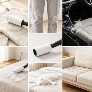 Rouleau adhésif anti-poils pour animaux, extra collant, pour nettoyer les vêtements, les poils de chien et de chat - Product Image 5