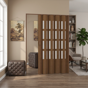 Porte pliante moderne en PVC et acrylique pour applications résidentielles et bureautiques, finition décorative, garantie 5 ans - Product Image 3