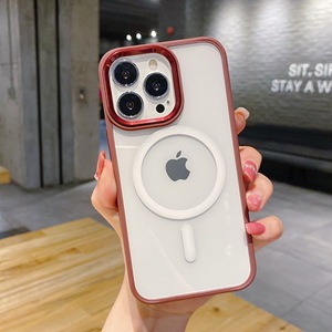 Fundas magnéticas a prueba de golpes para teléfono móvil transparente para <span class=keywords><strong>Iphone</strong></span> 14 13 <span class=keywords><strong>12</strong></span> 11 Pro Max cargador inalámbrico - Product Image 3