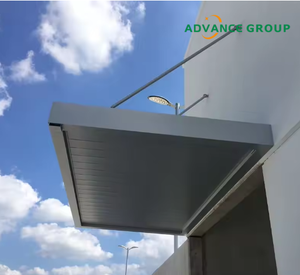Toldo Metálico Moderno y Minimalista de Perfil Delgado y Marco de Aluminio para Entrada de Condominio - Product Image 6